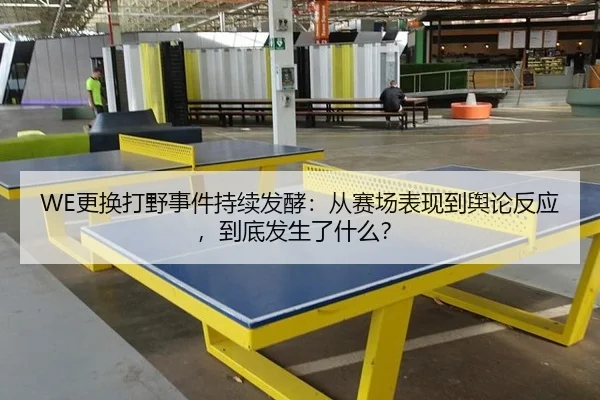 WE更换打野事件持续发酵：从赛场表现到舆论反应，到底发生了什么？